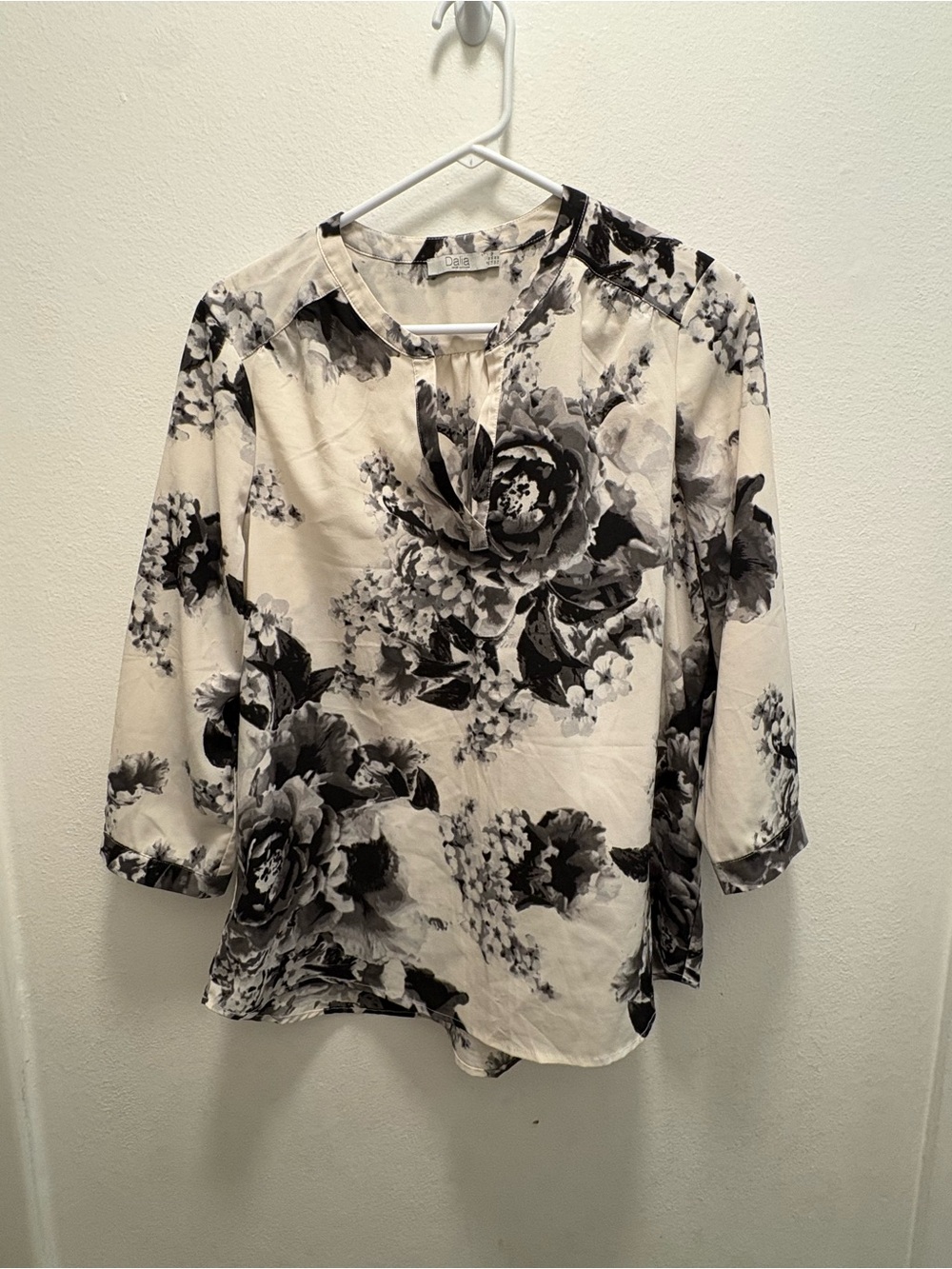 Dalia Black & White Floral Blouse